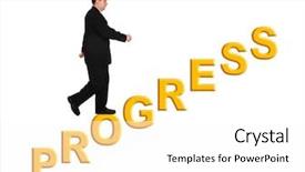  Presentation with stairs - Colorful slides enhanced with path hands - businessman and stairs progress isolated backdrop and a white colored foreground