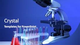  Presentation with tea leaves test tube - Beautiful slides featuring path lab - microscope and test tubes backdrop and a  colored foreground