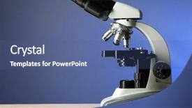  Presentation with canon microscope - Colorful presentation theme enhanced with path lab - microscope on table on color backdrop and a  colored foreground