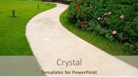  Presentation with path - Theme featuring path-leading-through-a-garden background and a lemonade colored foreground