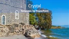  Presentation with sea galilee - Presentation design enhanced with path-of-christian-pilgrims-christian background and a teal colored foreground