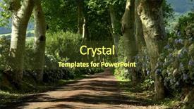  Presentation with path - PPT theme consisting of path with trees on two background and a tawny brown colored foreground