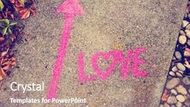  Presentation with vintage retro - PPT theme with pather - pink arrow showing the way background and a coral colored foreground