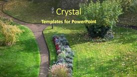  Presentation with paths - Amazing slide set having paths-in-the-park backdrop and a tawny brown colored foreground