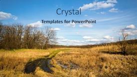  Presentation with pathway - Slide deck enhanced with pathway-across-spring-meadow background and a light blue colored foreground