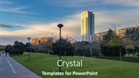  Presentation with pathway - Presentation theme having pathway-in-the-turia-park background and a tawny brown colored foreground