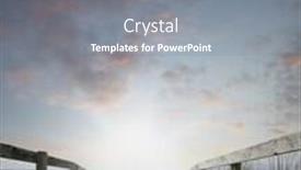  Presentation with pathway - Beautiful PPT theme featuring pathway leading to the beach backdrop and a gray colored foreground