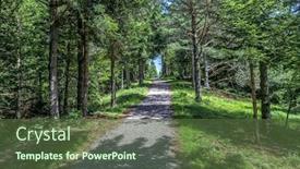  Presentation with pathway - Theme consisting of pathway of sciury near molveno on italian alps background and a tawny brown colored foreground