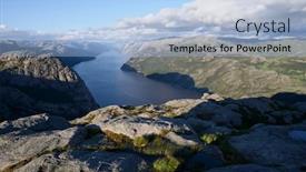  Presentation with pathway - Audience pleasing PPT layouts consisting of pathway-preikestolen-norway-panorama backdrop and a light blue colored foreground