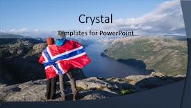  Presentation with pathway - Beautiful slide deck featuring pathway pulpit rock couple backdrop and a light blue colored foreground