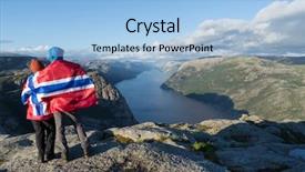  Presentation with pathway - Colorful slides enhanced with pathway pulpit rock couple backdrop and a light blue colored foreground