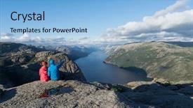  Presentation with pathway - Presentation theme enhanced with pathway pulpit rock norway couple background and a  colored foreground
