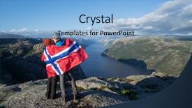  Presentation with pathway - Presentation theme having pathway pulpit rock norway loving background and a light blue colored foreground