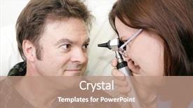  Presentation with nurse and patient - Colorful slides enhanced with nurse examining her patient's backdrop and a  colored foreground