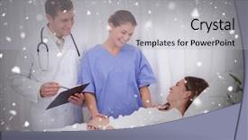  Presentation with falling snow - Audience pleasing slides consisting of patient against snow falling backdrop and a  colored foreground