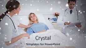  Presentation with falling snow - PPT layouts featuring patient against snow falling background and a light gray colored foreground