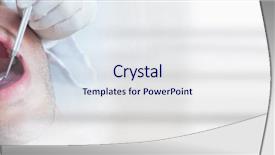  Presentation with dentist - PPT theme having patient and blurry white transition background and a sky blue colored foreground