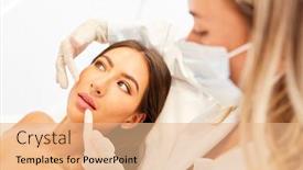  Presentation with skin doctor - Cool new theme with patient-and-doctor-giving-advice backdrop and a coral colored foreground