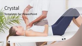  Presentation with doctor and patient medical consultation - Audience pleasing slide set consisting of patient arm in medical office backdrop and a  colored foreground