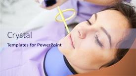  Presentation with dental office - Amazing slide set having patient-at-x-ray backdrop and a sky blue colored foreground