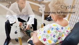  Presentation with prosthetic leg - Cool new slide set with patient-being-fitted backdrop and a coral colored foreground