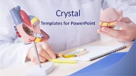  Presentation with earth parts - PPT theme enhanced with patient case study - doctor lecturer explaining various parts background and a  colored foreground