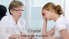  Presentation with teenage depression - Cool new PPT layouts with social diagnosis - teenage girl suffering with depression backdrop and a coral colored foreground