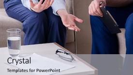  Presentation with personal - Presentation design consisting of patient discussing with psychologist personal background and a lemonade colored foreground