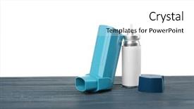  Presentation with asthma - Amazing presentation theme having patient education - asthma inhaler on wooden table backdrop and a white colored foreground