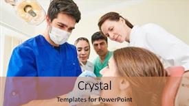  Presentation with learning - Amazing PPT layouts having patient education - dentist male student learning backdrop and a coral colored foreground