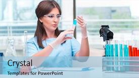  Presentation with worried young female college student - Colorful presentation design enhanced with patient education - young female doctor working backdrop and a light blue colored foreground