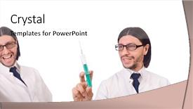  Presentation with ethical doctor - Slide set consisting of patient education - young male doctor isolated background and a white colored foreground