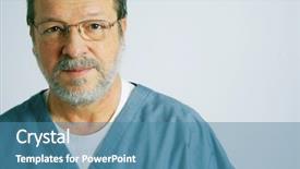  Presentation with aged - PPT theme consisting of patient experience - surgeon or doctor background and a teal colored foreground