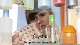  Presentation with tablet - Beautiful presentation featuring patient experience - woman and tablet backdrop and a coral colored foreground