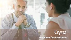  Presentation with breast cancer awareness - Colorful slide set enhanced with patient explaining her pain backdrop and a coral colored foreground
