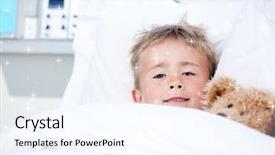  Presentation with hospital bed - Colorful PPT layouts enhanced with patient falling - composite image of sick adorable backdrop and a  colored foreground