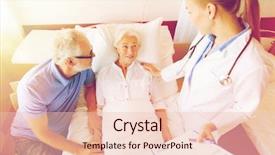  Presentation with doctor family - Beautiful slide deck featuring patient family - medicine age health care backdrop and a lemonade colored foreground