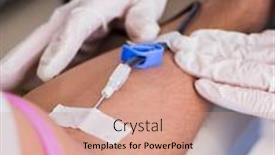  Presentation with blood transfusion - Slide deck having anemia - patient getting blood transfusion background and a coral colored foreground