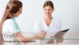  Presentation with chip - Beautiful slides featuring patient-gives-her-chip-card backdrop and a soft green colored foreground