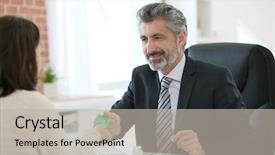  Presentation with smart card security - Cool new presentation design with patient giving social security card backdrop and a  colored foreground