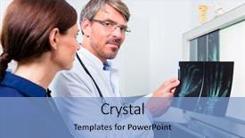  Presentation with hand surgeon - PPT theme having orthopedic surgeon - doctor with x-ray picture background and a light blue colored foreground