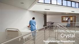  Presentation with hospital bed - Cool new presentation design with patient in bed in hospital backdrop and a gray colored foreground