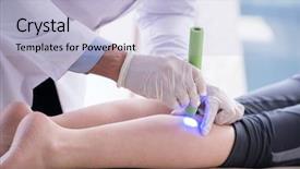  Presentation with laser - Cool new slides with clinic undergoing laser scar backdrop and a light blue colored foreground