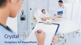  Presentation with recovery room - Slides having patient in hospital room background and a lemonade colored foreground