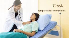  Presentation with asian doctor - Cool new theme with patient in hospital ward backdrop and a cream colored foreground