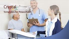  Presentation with orthopedic - Slides having patient in rehab center background and a lemonade colored foreground