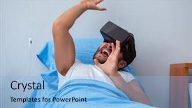  Presentation with moving patient to hospital bed - Cool new slides with patient in the hospital backdrop and a light blue colored foreground