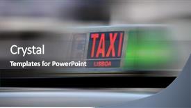  Presentation with journey - Beautiful presentation theme featuring patient journey - fast taxi in the night backdrop and a dark gray colored foreground