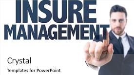  Presentation with management - Presentation design with patient law - business man pointing the text background and a pink colored foreground