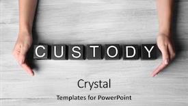  Presentation with law - Presentation theme enhanced with patient law - female hands and cubes background and a light gray colored foreground